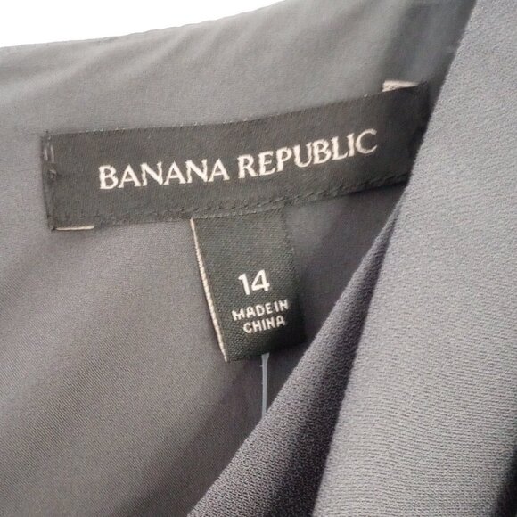 Banana Republic Grey Deep Vee Sheath Dress - Picture 3 of 10